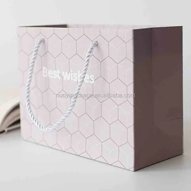 brand artpaper bag shopping carry gift bag with rope handle