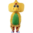 Mascot Mascot Factory New Barney Yellow Dinosaur Mascot Costume Cartoon Party Dress Adult