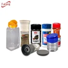 200ml high quality transparent pet plastic bottle with customized lid for sea salt, pepper,chili