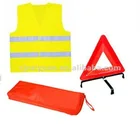 Triangle Road Safety Kits With 1pc Warning Triangle 1pc Sfety Vests