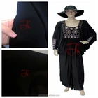 Formal black arab abaya fabric WOOL PEACH for muslim lady