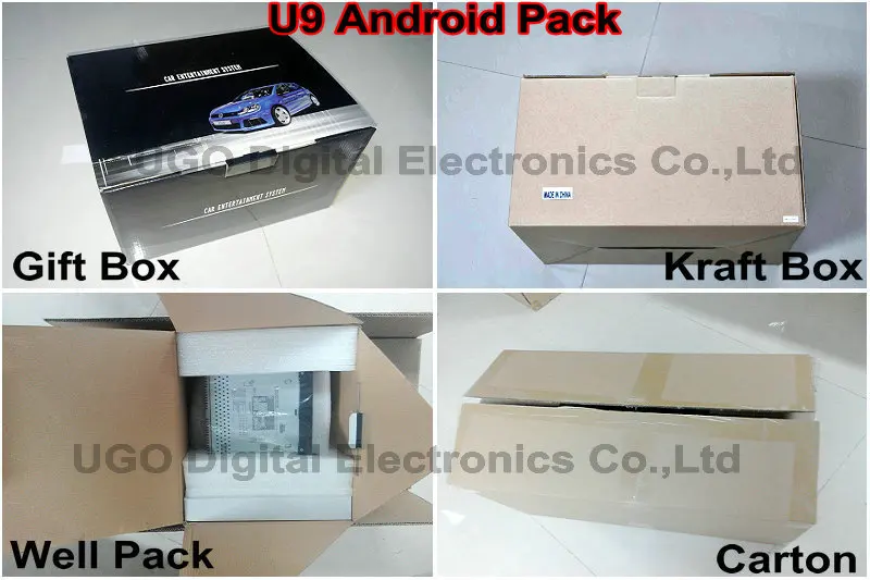 u9 android accessories pack:1pc/gift box, 3pcs or 4pcs/carton