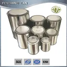 100ml-2Lround empty metal tin can with lever lid paint and adhesive packing bottle