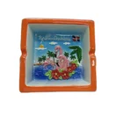 Factory wholesale square Ceramic ashtray custom logo color size