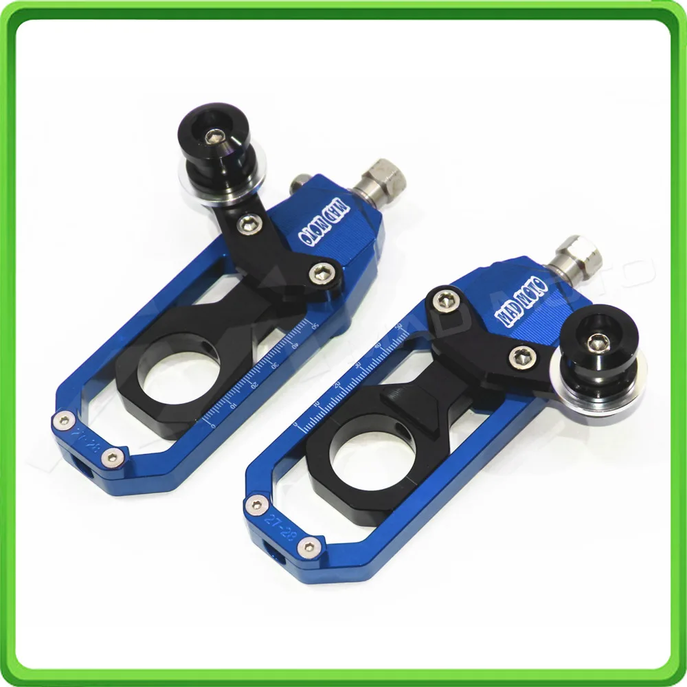Motorcycle Chain Tensioner Adjuster with bobbins kit for Yamaha FZ1 2006 2007 2008 2009 2010 2011 2012 2013 2014 2015 Blue&Black (3)