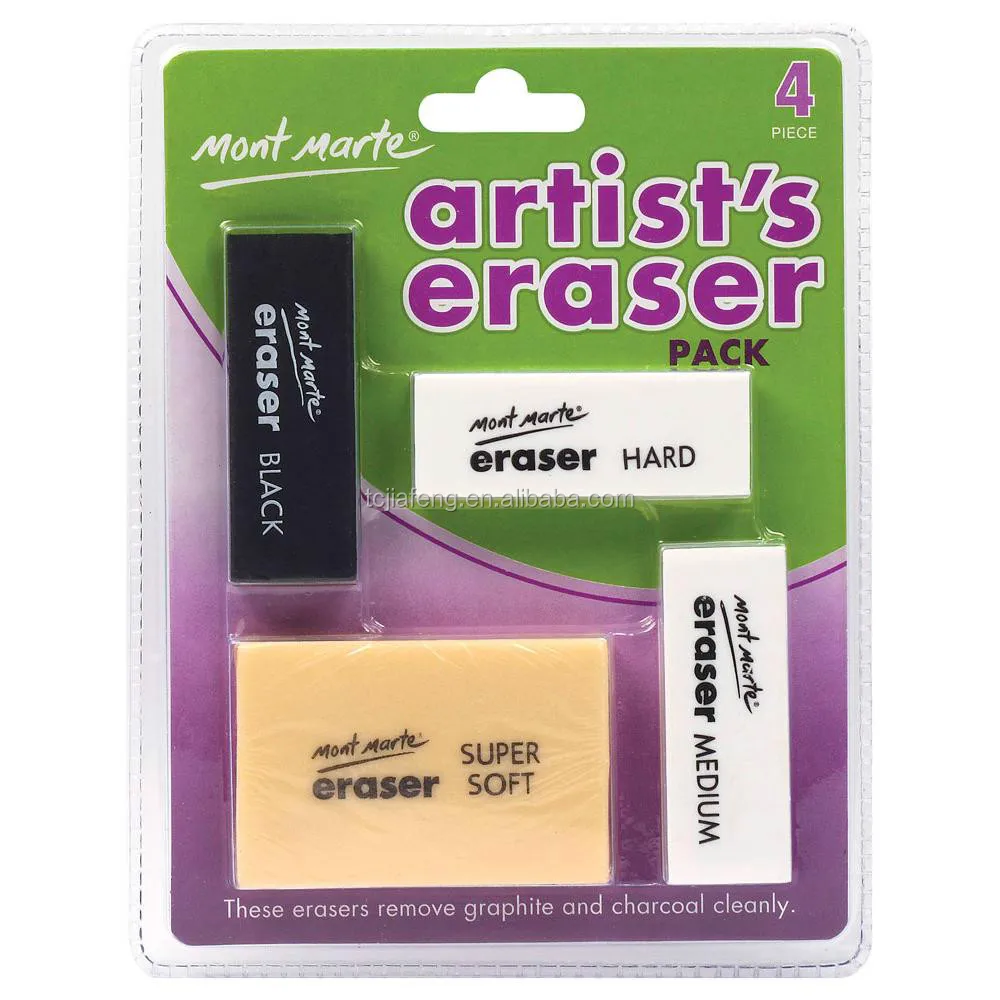 mont marte artists eraser pack 4pce - buy 橡皮擦