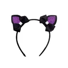 Foreign trade hot sale 2019 latest cute girl cat ears hair band cartoon pattern dress ball handmade black headband