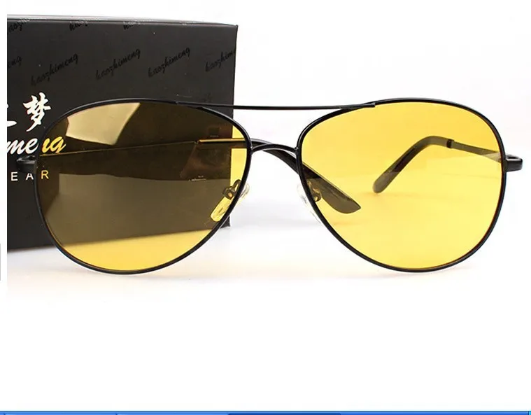 Night Vision Sunglasses Polarized Men Sun Glasses Metal Yellow Driving Eyewear Driver Eyeglasses For Male Driver