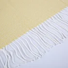Yellow Scarf Winter Blanket Scarf Home Blanket Woven Acrylic Yellow Women Shawl Winter Tassel Scarf