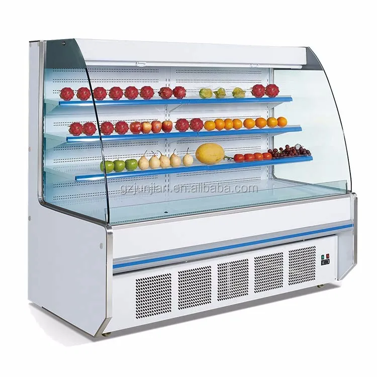 Supermarket Fruit & Vegetable Open Display Showcase Cooler, View