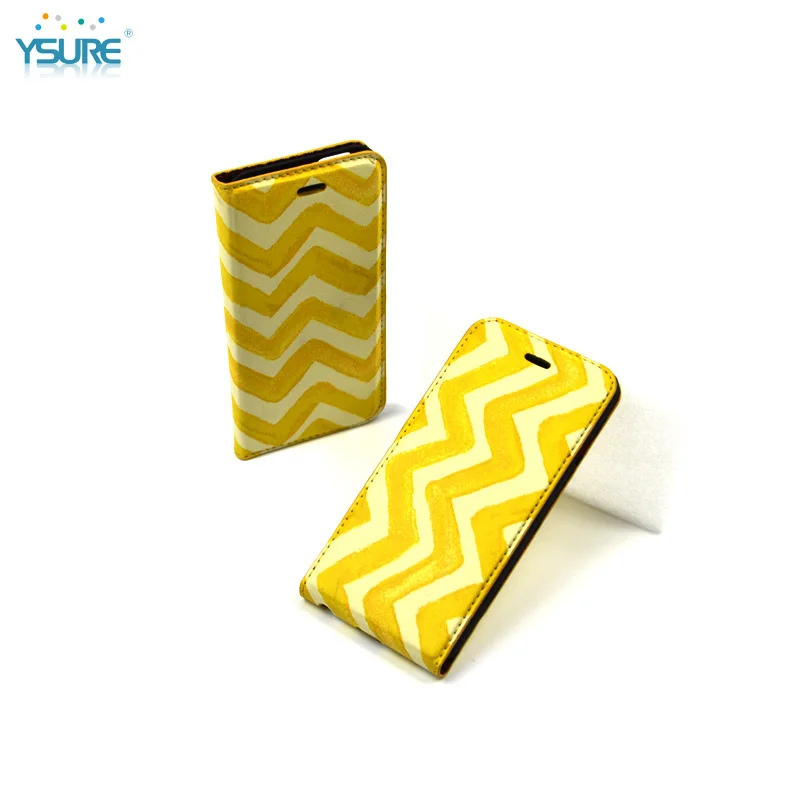 2015 New Design Ripple Pattern Colorful Leather Case For Pantech PT003 with magnet close up