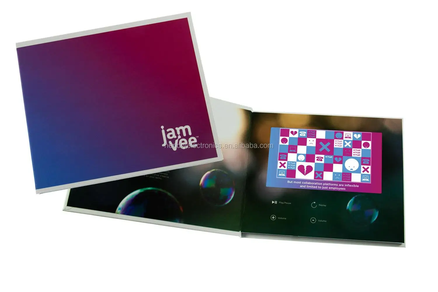 business gift video brochure booklet/touch screen lcd video