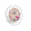 Elegant Beautiful Round Clear Acrylic Lucite Magnetic Photo Frame