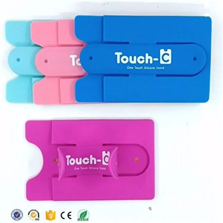 universal stand silicone mobile phone card holder
