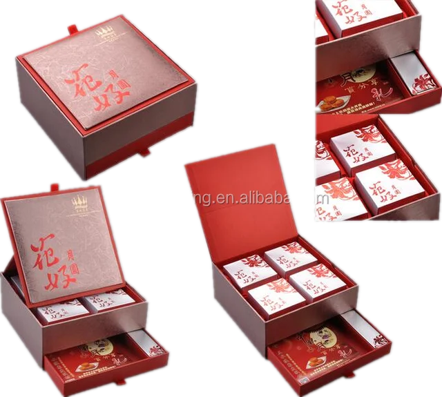 packaging manufactuer decorative mooncake gift box, luxury mid