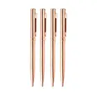 JH Branded Small MOQ Customized Logo Luxury Rose Gold Hotel Metal Ball Pen