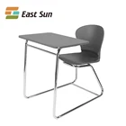 Hot sale school desk wooden with bench attached chair trading assurance supplier