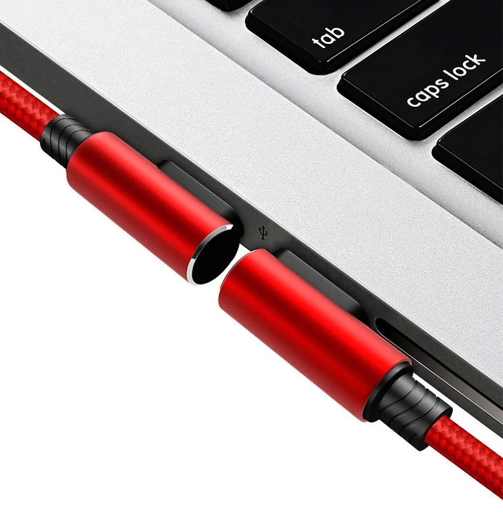 Wholesale 2.4A Fast Charger L Shape Type C Phone Charging 3 in 1 Micro USB Cable for iPhone Huawei Samsung - ANKUX.COM
