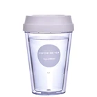 12oz Coffee Cup Double Wall Plastic Travel Mug With Logo