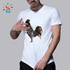 Can be changed into gold or silver Cock reversible sequin mens t shirt punk hip hop 2 Way whitetee shirts