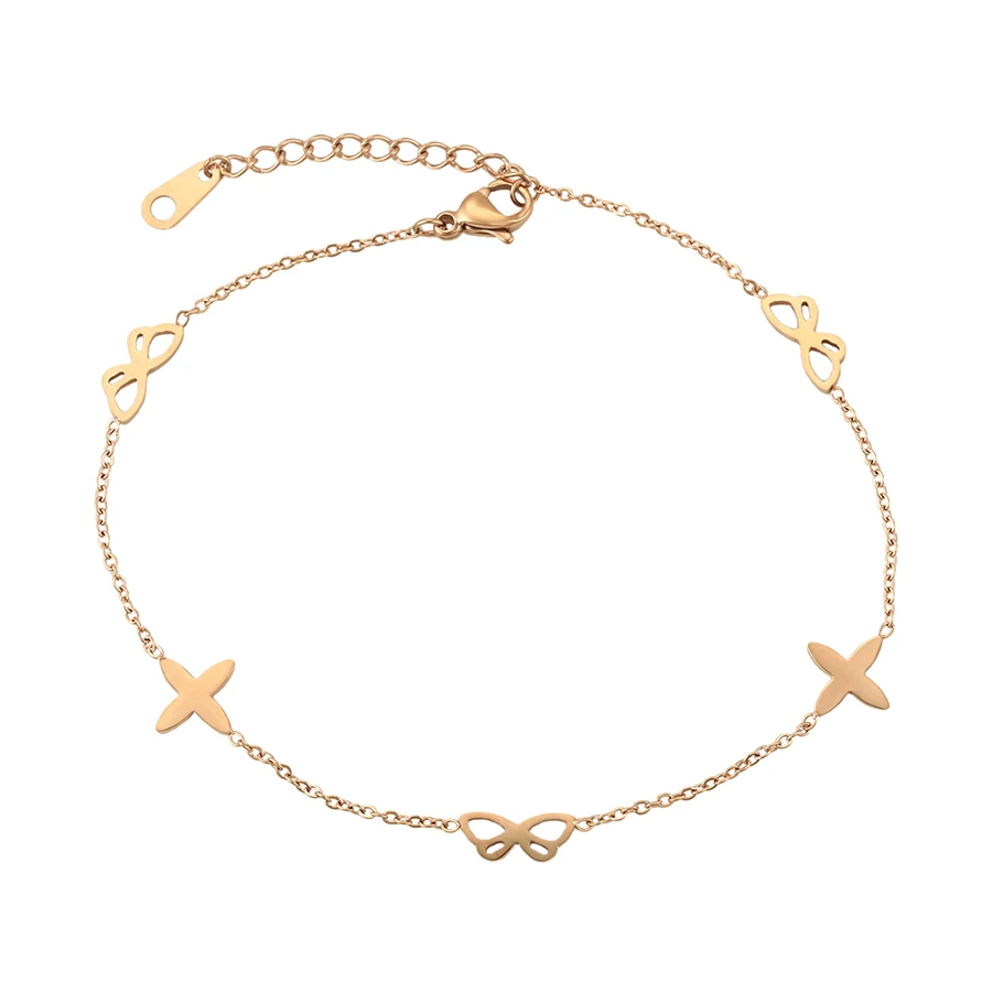 Armband-127 xuping schmuck mode design Rose gold farbe wertvolle kreuz charme armreif armband