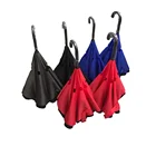 hot sale design your own customised printing double layer inverted umbrella upside down for car with C or J handle