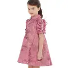 Guangzhou New Fashion jacquard short sleeve kids girls party dresses