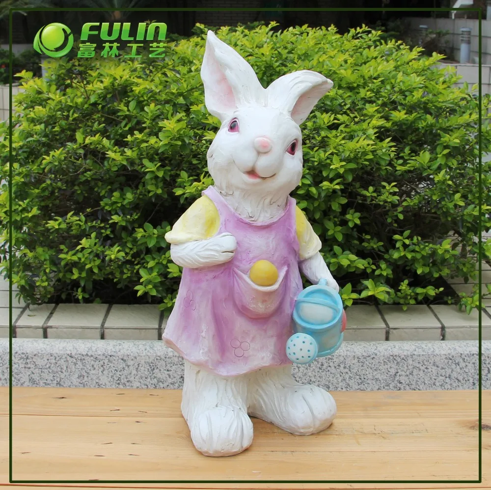 热动物树脂装饰兔子雕像