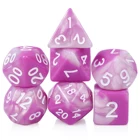 Factory Wholesale Acrylic Polyhedral DND Dice Set Pink and White Custom Color and Size