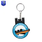 Promotional Gift Custom Trinke 3D Logo Key Holder Rubber Keyring PVC Keychain