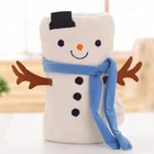 Christmas Gift Snowman White Fleece Blanket Cartoon Baby Blanket flannel fleece Blanket