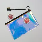 Holographic PVC Cosmetic Bag Iridescent Holographic Laser Lady Travel Storage Pouch