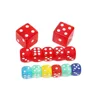 custom 6 sided transparent dot dice plastic casino dice of different color
