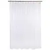 Hookless fabric clear pvc bathroom shower bath curtain liner set with matching window curtain