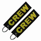 Personalized Flight Embroidered Key Fob, Wholesale Custom Pilot Embroidery key chain ring