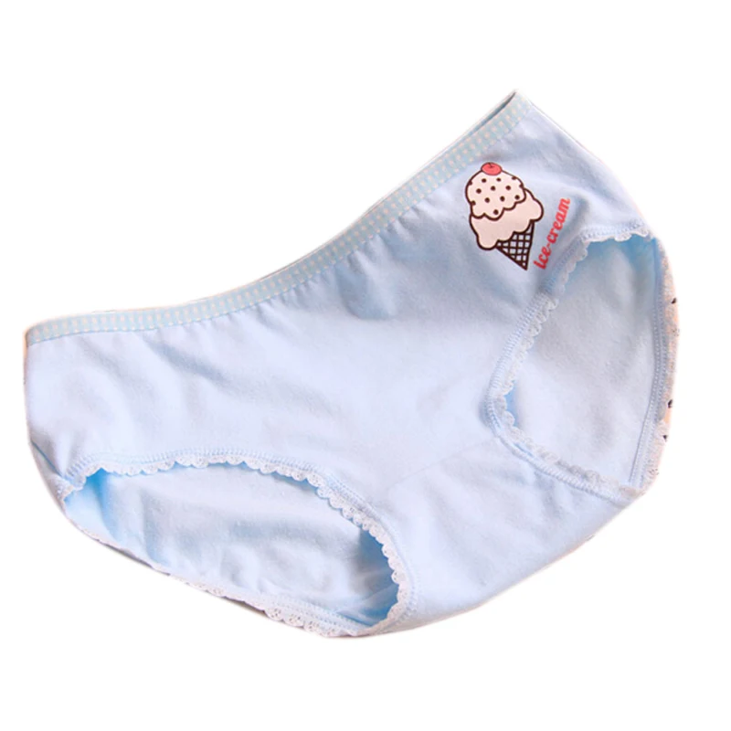 Retail Female Underwear Ice Cream Candy Color Womens Cotton Briefs Fashion Women Panties Free Size Pants L208 Free Shipping