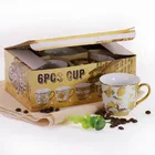 Wholesaler Luxury cheap 160cc ceramic 6 PCS Espresso Coffee Cup Set