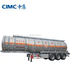 Cimc 3車軸真空水オイルタンクセミトレーラー燃料トランスポータータンカートレーラー
