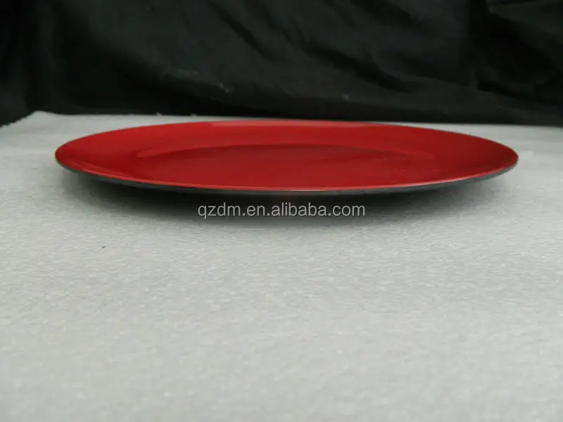 Double-color plastic dinner plate