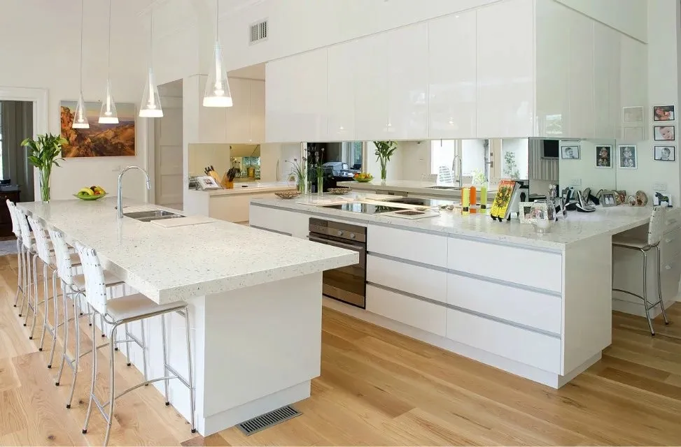 Jianfa Prefab crystal yellow quartz stone vanity top