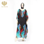 Free Sample Factory Direct Sales Dubai Girls Muslim Dress Kaftan