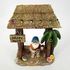 Art craft Beach gift figurine outdoor resin solar light decor garden