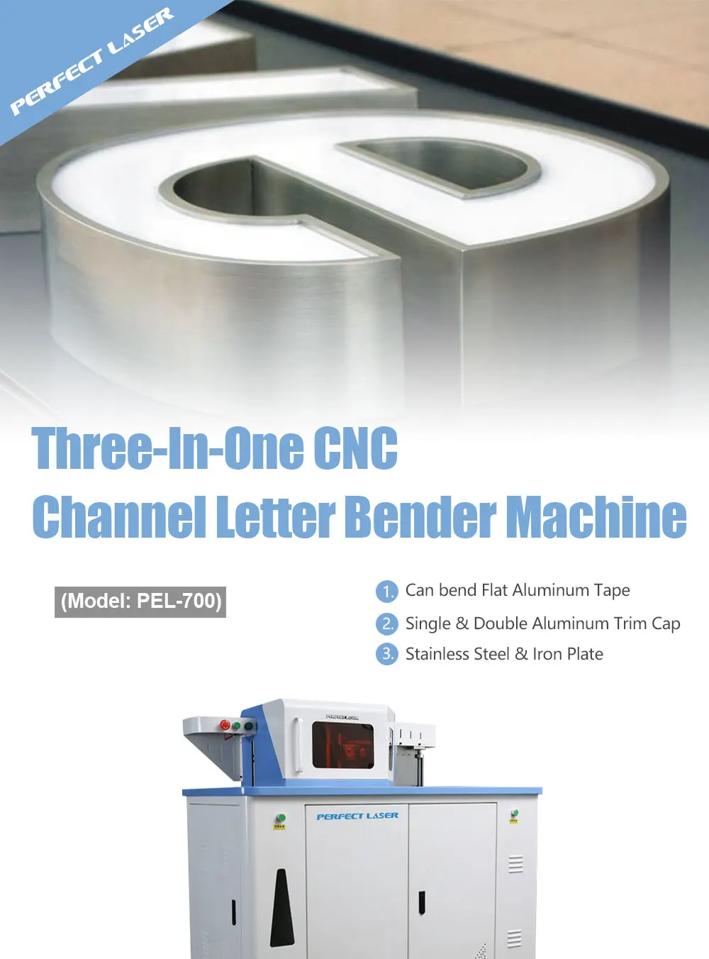 3-in-1 High Precision Channel Letter Bending Machine