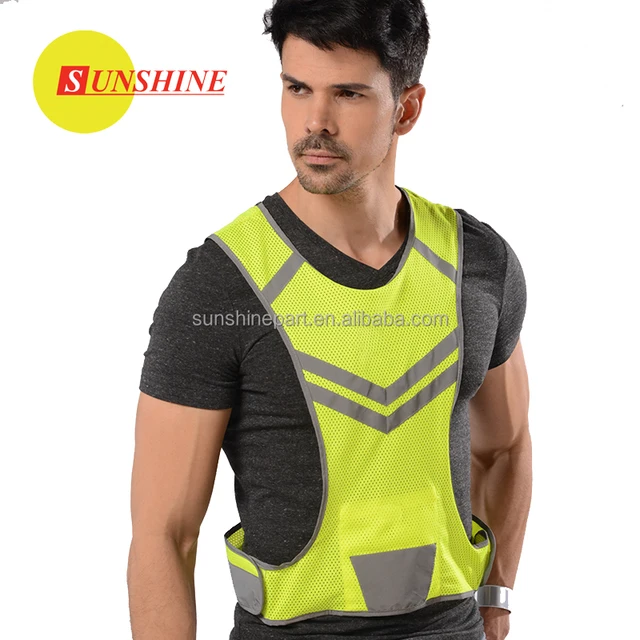 SUNSHINE safety running knitted reflective t shirts for sale