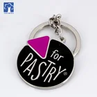 2018 OEM High quality Pastry restaurant theme metal keychain