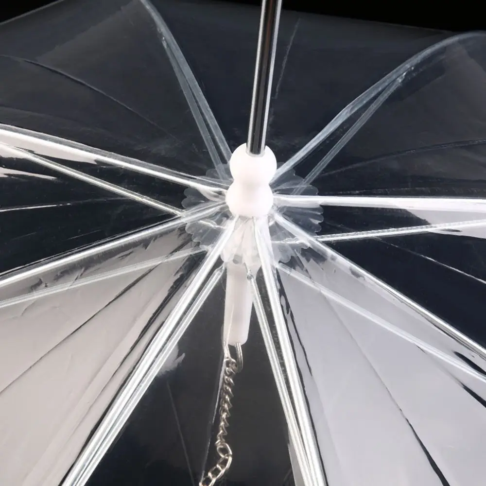 1Pcs Cute Fashion Attractive Comfortable Transparent PVC Dog Puppy Pet Umbrella for Outdoor Rain Travel Hiking pet supplies