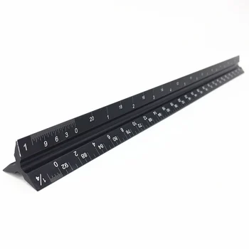 12 Inch Laser Etched Anodized Triangular Engineer Imperial Scale Ruler