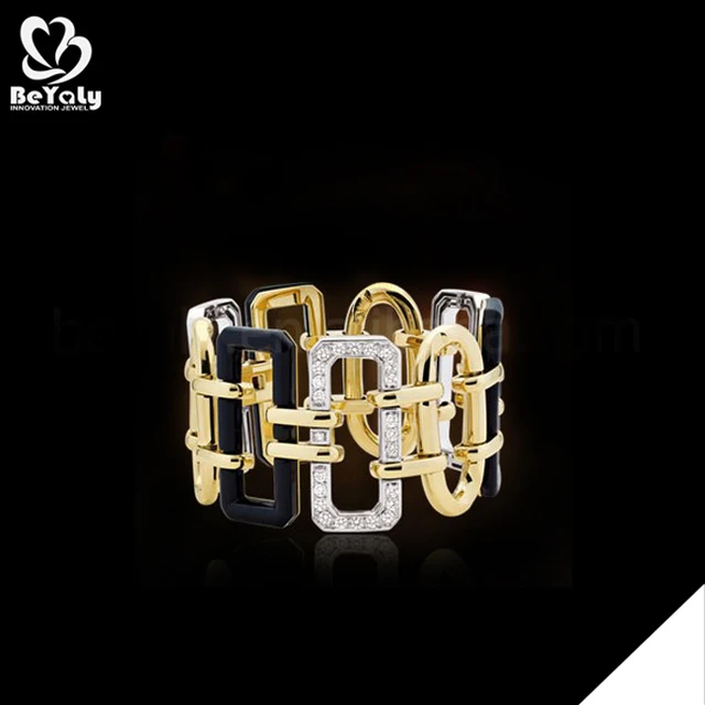 925 silver custom cz slap bracelet accessories
