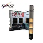 L shape Light Weight Pop Up PVC Backdrop Wall Frames With Window shelves