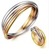 Fashion Fine Jewelry Top Quality Stainless Steel Triple Bracelets Bangles Brand Couples Bracelets For Women Or Men S3-0233